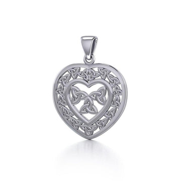 Celtic Heart Trinity Knot Pendant TPD4693 - Jewelry